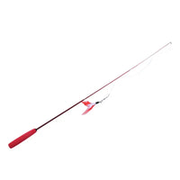 Retractable cat feather teaser wand