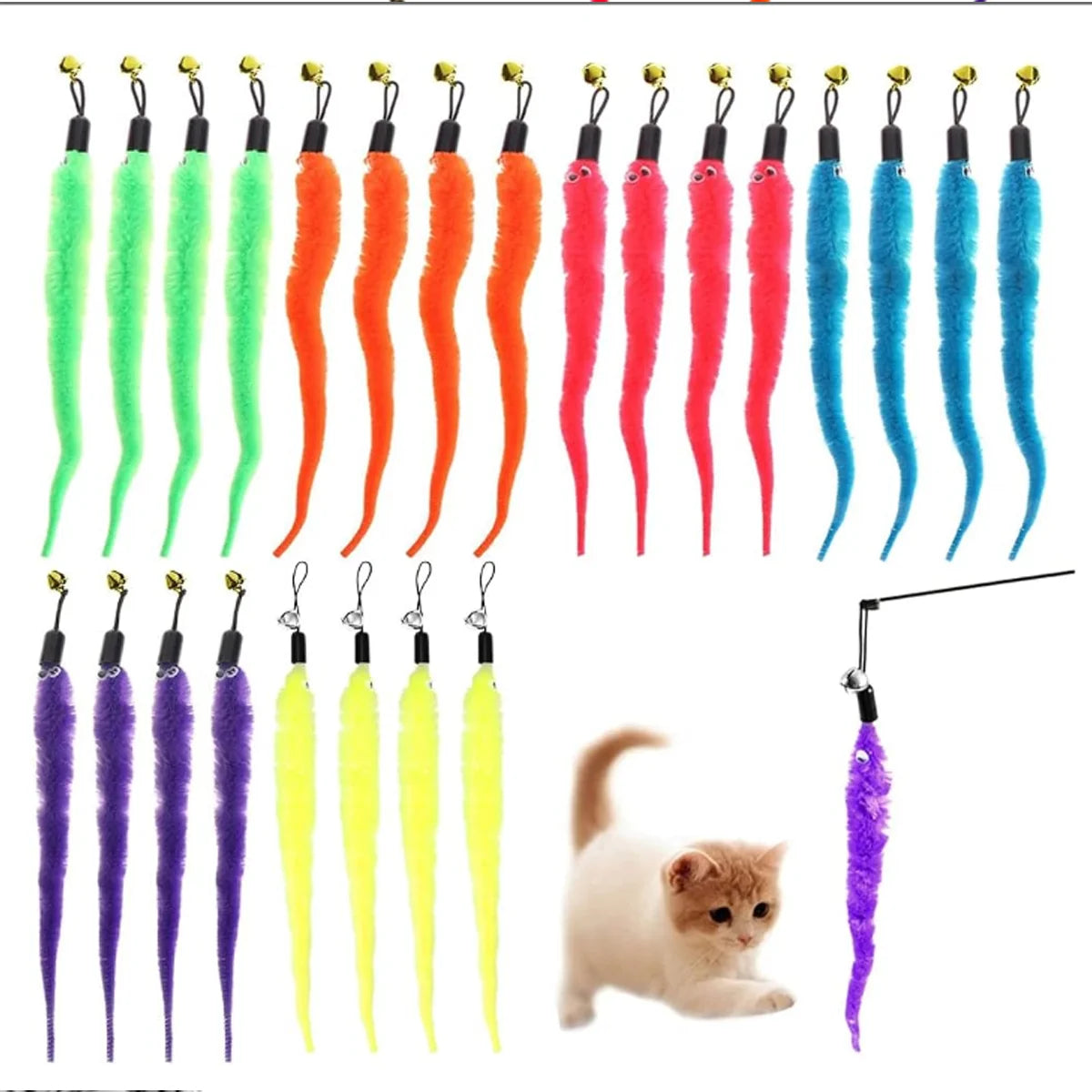 Cat larva wand refill attachments, 3 pack