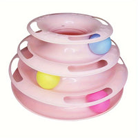 3 Layer Interactive Cat Toy Tower with Trapped Balls