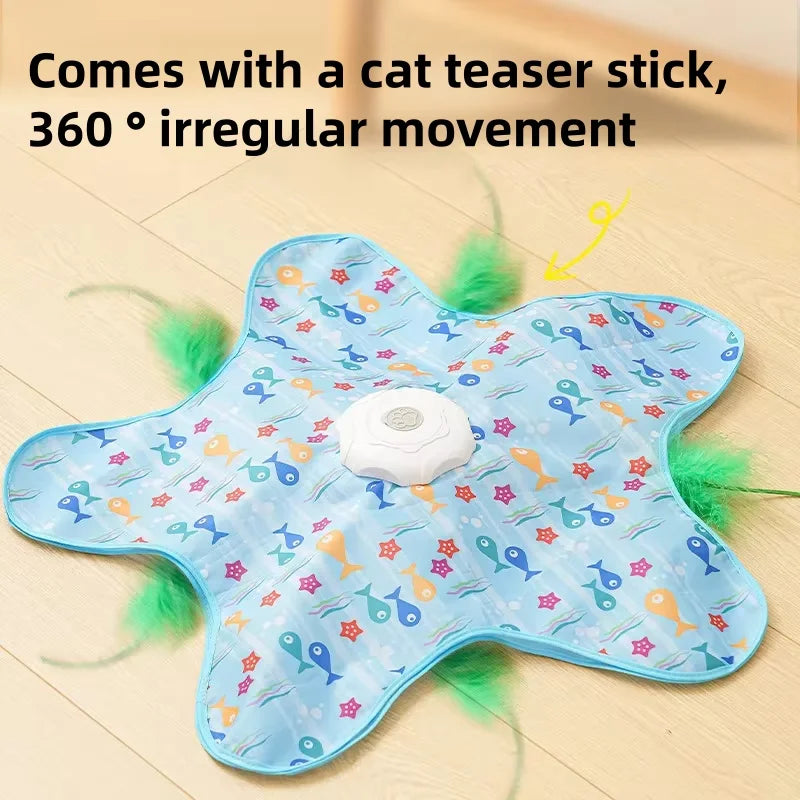 Motion Activated Chirping Bird Cat Toy, USB-C Rechargeable