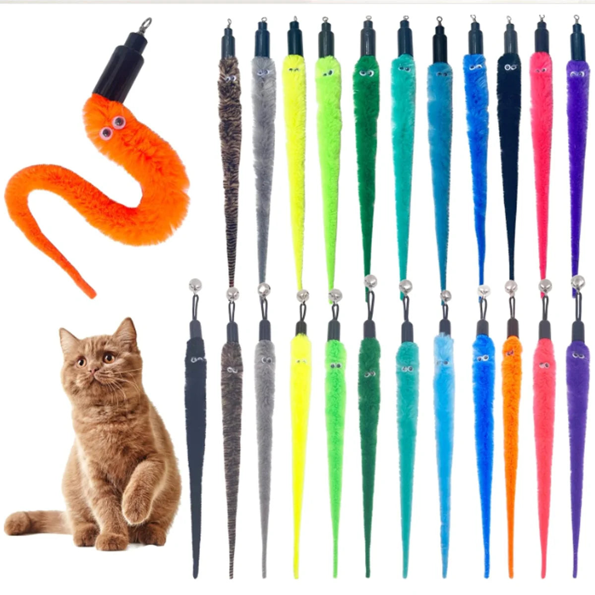 Cat larva wand refill attachments, 3 pack