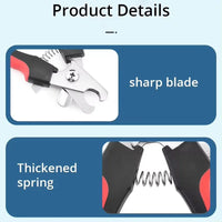 Stainless Steel Pet Nail Clippers with Built-In Nail File