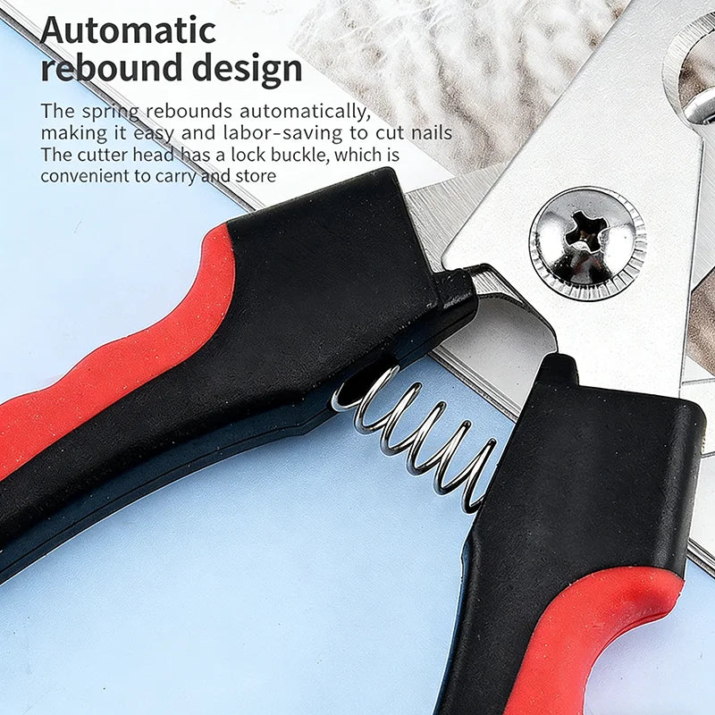 Stainless Steel Pet Nail Clippers with Built-In Nail File