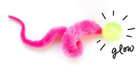 Bouncy fuzzy worm ball cat toy
