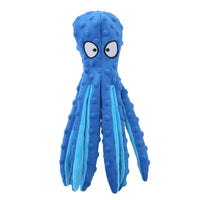 OctoPlay No-Stuffing Squeaky Dog Toy (Octopus Plush)