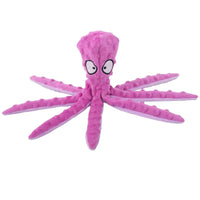 OctoPlay No-Stuffing Squeaky Dog Toy (Octopus Plush)