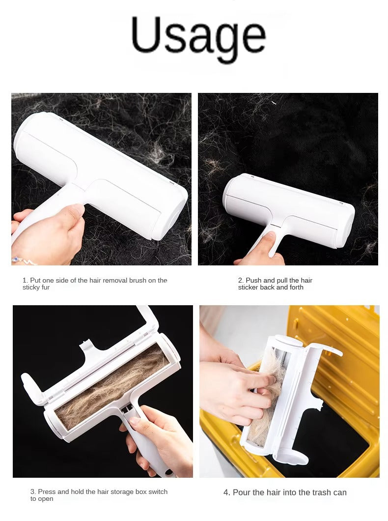 Reusable Pet Hair Remover Roller, 2-Way Lint Brush