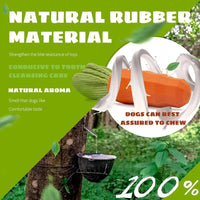 Indestructible Carrot Dog Chew Toy (Milk-Flavored, Natural Rubber)