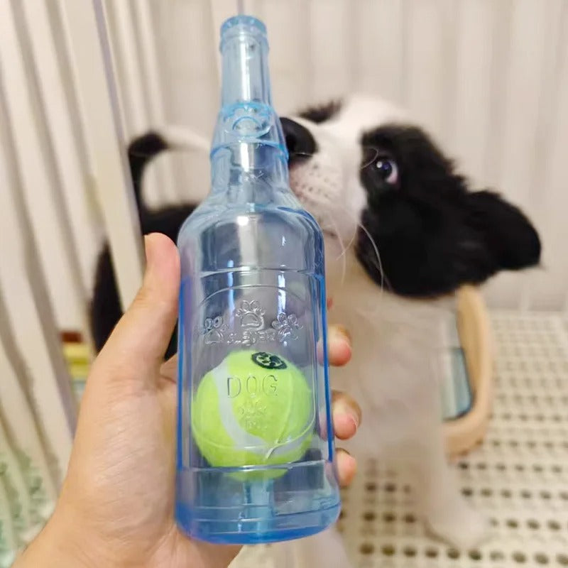 Tennis Ball Chew Toy for Dogs, Durable & Squeaky