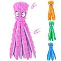 OctoPlay no-stuffing squeaky octopus plush dog toy
