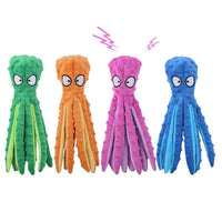 OctoPlay No-Stuffing Squeaky Dog Toy (Octopus Plush)