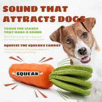 Indestructible Carrot Dog Chew Toy (Milk-Flavored, Natural Rubber)